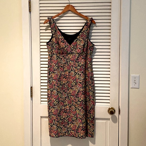 The Limited vintage floral mini dress v-neck sleeveless size 12 - Picture 3 of 12